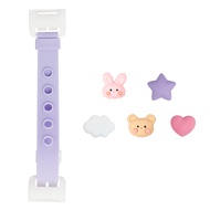 WiLLBee CLIPON Soft Mini with 5pcs Charms (Purple & Shy Rabbit Bear) eBook Reader Cell Phone Silicon