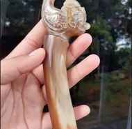 Gagang Golok Tanduk Bule ll Gocil (Golok Mini)