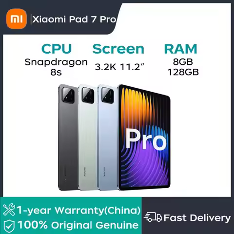 Xiaomi Pad 7 Pro 11.2-inch Snapdragon 8s Gen3 3.2K 144Hz Display 50MP+32MP Camera 8850mAh Xiaomi Hyp