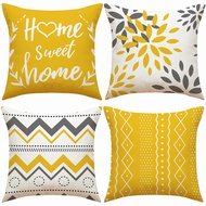 70x70.60x60.50x50.45x45.40x40.Yellow cotton linen pillow case.Home decor sofa bedding cushion cover.