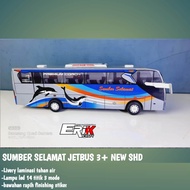 Bus Telolet Basuri Miniatur Bis Mobil Mainan Full Lampu Led Mainan Anak Bisa Custom nama Dan Foto A