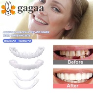 GAGAA Upper Lower Fake Tooth Orthodontic Braces Women Men Silicone Cosmetic Dental Tool Denture Brac