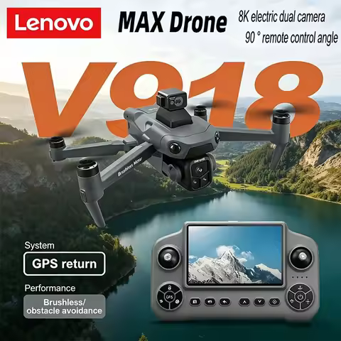 Lenovo V918 MAX GPS Drone 360° Laser Obstacle Avoidance 8K Professional Camera 3 Batteries WIFI Brus