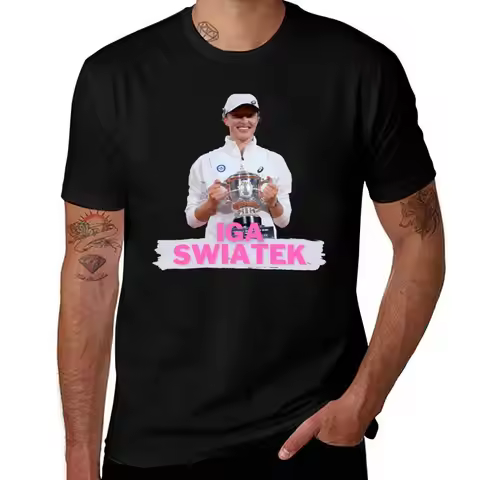 Iga swiatek with a new grand slam title T-Shirt man t shirt graphic funny t shirts dark humor man t 
