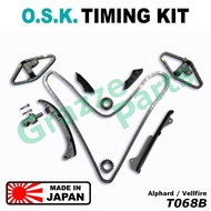 (14pc) OSK Japan Timing Chain Kit Set Toyota Alphard Vellfire GGH20 GGH25 3.5 2005-2014 2GR-FE 2GR-F