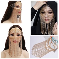 Cleopatra veil/arabian style/headpiece bridal veil