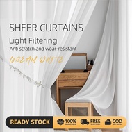 Lace Curtain Sheer Yarn Curtain Siap Jahit (Ring) Sliding Curtain 140×160/220CM