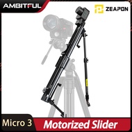 Zeapon ไมโคร3 E500 M700 E1000 E700 M1000กล้อง DSLR แบบสไลเดอร์ติดมอเตอร์กล้องวิดีโอระยะทางคู่แบบพกพา
