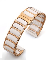 Butterfly buckle link bracelet For Garmin Forerunner 970 สายนาฬิกาข้อมือ Ceramic Metal Strap Forerun