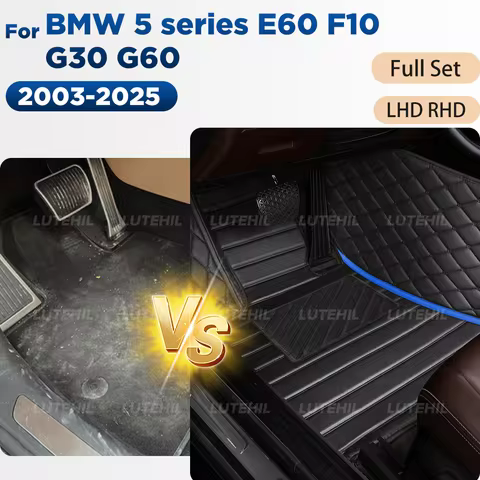 For BMW 5 series E60 F10 G30 G60 2003-2025 Custom Car Floor Mat Automobile Carpet Cover Interior Acc