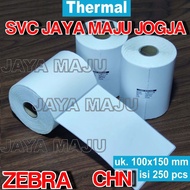 [ ZEBRA ] 100 X 150 - 1 LINE THERMAL IMPORT CHN - FACE OUT - CONTENTS 250 PCS || CORE 1" || DIRECT T