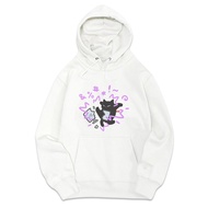 JZ TEE Black Cat-Kick Computer Bristle Hooded Top