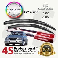 Lexus IS300 2006 4S Professional™ Teflon Silicone Series Wiper Blades (1 pair) - Car accessories