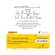 Custom Mock cheque/ Replika cek (Ijab & Qabul) hantaran kahwin  .pdf and .png