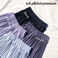 rok plisket premium wanita 1 - silver