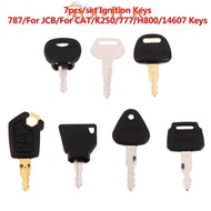 Glowingbubbles 7Pcs/set Keys Ignition Keys Excavator Construction Machinery Key Kit 14607 5P8500 K25