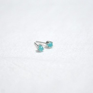 ll 冰種天河石純銀耳骨針 ll 3mm 天河石純銀耳針 一對 ER-00023