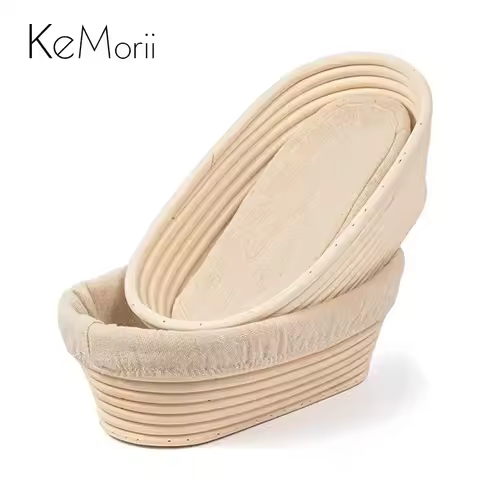 Natural Rattan Bread Proofing Basket Handmade Rattan Wicker Baking Bowl Dough Fermentation Sourdough
