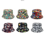bucket hat vintage cotton printing 80s 90s women and men fisherman hat outdoor fashion sun hat