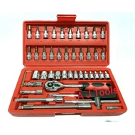 SUNNYBY SOCKET WRENCH SET OF 46 PCS / SOCKET WRENCH SET 1/ 4 DR 46 PCS