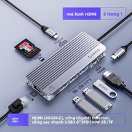 Hub USB Type-C Trong Suốt Nhiều Cổng HDMI Ethernet và Thunderbolt 4