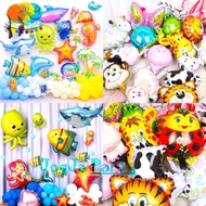 Mini safari character balloons, animal balloons, zebra balloons, lion balloons, giraffe balloons, bu