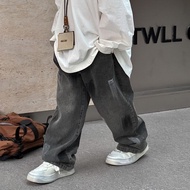 Boys' Jeans Crawler Big Kids Long Pants Straight Jeans Spring and Autumn Jeans Big Kid Pants Boys' P