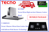 TECNO HOOD AND HOB BUNDLE PACKAGE FOR ( KA 9980 &amp; T 3388TGSV) / FREE EXPRESS DELIVERY