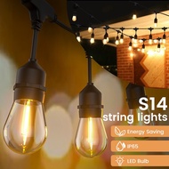 10-30M S14 String Lights Outdoor lights Waterproof IP65 Warm White Led Light Bulb Christmas lights 1