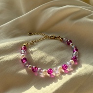 /現貨/ hidden violet bracelet • 隱藏的紫羅蘭串珠手鏈