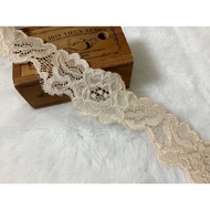 Cheap Zone~SF96 Khaki 5cm Elastic Lace 1166cm Sale (1050cm) Super Beautiful