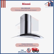 Rinnai RH-C209-GCR Chimney Hood LED Touch Control