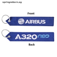 ## springreborn.sg  1Pc Airbus Keychain Phone Straps Embroidery A320 Aviation Key Ring Chain for Aviation Gift Strap Lanyard for Bag Zipper .