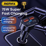 REMAX 75W In Car Charger Adapter Fast Charging Car Charger Kereta XO 100W PD Charger USB Car Charger