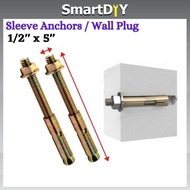 1/2" x 5" (1’s) Sleeve PJ Anchor Wall Expansion Bolt Iron Plug Wall Plug/Sleeve Anchor/Wall Plug Bes