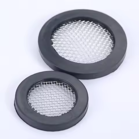 50 Pcs 1/2" 3/4" O-Ring Seal Hose Gasket Flat Rubber Washer with Filter 40 Mesh Net for Faucet Gromm