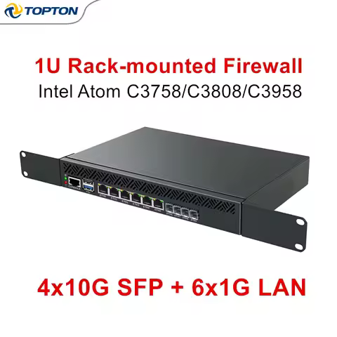 1U Rackmount Mini Server Intel N305/N150/N100 6x i226-V 2.5G LAN DDR5 Firewall/Gateway mSATA/GPIO/SI
