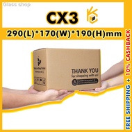 ●Packman CX3 Carton Box Packaging (RM21=10pcs+FREE 2pcs) Packing Corrugated Paper Boxes Kotak