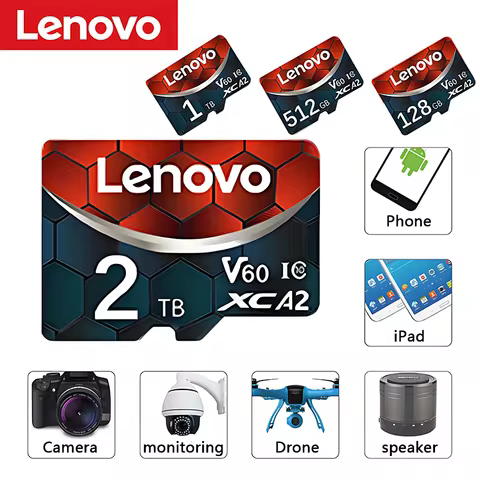 Lenovo 2TB High Speed Expansion Mobile Phone Memory Card 2TB TF Card 1TB Mini SD Card 512GB TF SD Ca