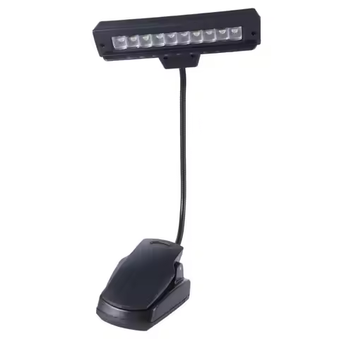 652F Flexible 10 LED Clip Light Cold White USB or AA Battery Operated for Outdoor Use