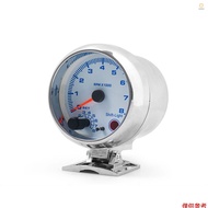 3.75'' Car Universal Silver Tachometer Gauge Blue Inter Shift light 0-8000 RPM