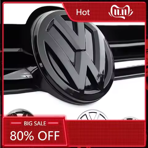 2026 Hot For VOLKSWAGEN VW Chrome Silver or black Car Front Radiator Grille Emblem For Volkswagen VW