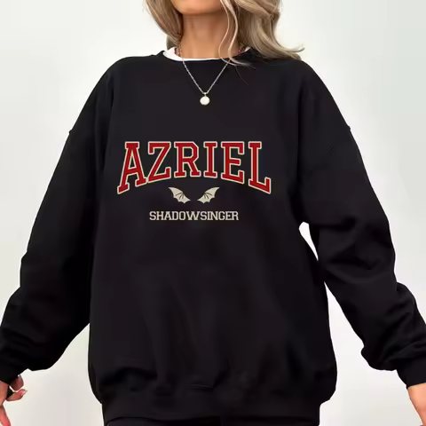 Acotar Azriel Shadowsinger Sweatshirt Bat Boys Wings Fan Club Women's Hoodie Book Reader Pullover St