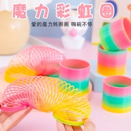 [Ready Stock] Creative Rainbow Circle Cartoon Boxed Magic Stacking Circle Mini Smiley Spring Circle 