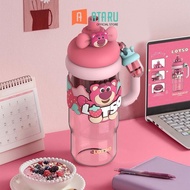 Ataru Tritan Drinking Bottle with Straw & Infuser Lotso 1.2 Ltr - Pink Tumbler Water Bottle Place