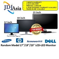 IMMEDIATE DELIVERY [Refurbished] LCD LED Monitor 17" 19" 23" Inch Dell HP Lenovo Acer Samsung Philips 1 Months Warranty