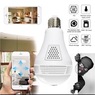 【Ready Stock】360 Degree Bulb Camera Body CCTV Camera LED Light Wireless Panoramic Home Security Security WiFi CCTV