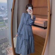 [Ready] Dress Motif Bunga Muslim Korean Style - F273