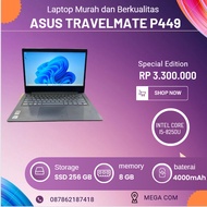 Laptop ASUS TRAVELMATE P449 RAM 8GB SSD  256 GB Kualitas Terbaik 