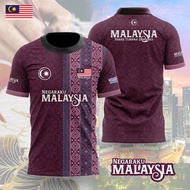 Malaysia Batik Polo Jersey Football Baju Berkolar Lelaki Jersey Murah Purple Sublimation Short Sleev
